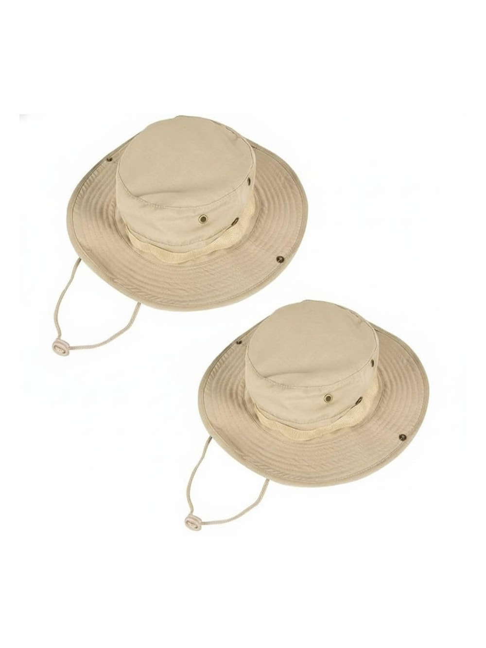 Sun Hats for Men Women Bucket Hat UPF 50+ | 2 Packs, Beige, Beige | Size OS
